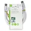 Nedis satelitní anténní kabel F(M)-F(M) bílá / Kabel / 75 Ohm / 50 dB / dvojité stínění / 1 m