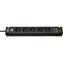 Brennenstuhl Bremounta černá / Napájecí lišta / 5x zásuvka / 2x USB-A / 3 m