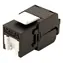 Roline Keystone konektor RJ45 CAT6A černá / Keystone konektor / UTP / 180° / Tool-free / s krytem