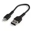 StarTech odolný kabel USB-A na Lightning černá / Datový kabel / aramidová vlákna / 0,15 m