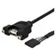 StarTech USB kabel s montáží na panel černá / Kabel / USB A / 0,3 m