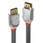 Lindy Cromo Line šedá / DisplayPort kabel / 5 m / 4K 4096×2160 60Hz / pozlacené konektory / DisplayPort 1.2