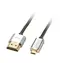 Lindy CROMO Slim černá / HDMI kabel / High Speed / 0,5 m / HDMI-A na Micro HDMI / Ethernet