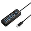 Orico PW4U-C3 černá / USB hub / 4x USB-A 3.0 / kabel 1,8 m