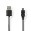 Nedis USB kabel USB-A - Mini 5-pin černá 2m / Kabel USB / USB-A - Mini 5-pin / 480 Mbps / Poniklované