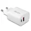 Lindy 2-Port nabíječka 20W bílá / Nabíječka / USB-C Power Delivery + USB-A / Rychlé nabíjení