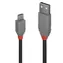Lindy Anthra Line USB-A - Micro-USB B černá, šedá / USB kabel / USB 2.0 / 0,5 m / 480 Mbit/s