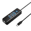Orico PW3UR25-C3 černá / USB hub / 4-portový / 3x USB-A 3.0 / RJ45 2.5G Ethernet / 0,15 m