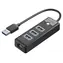 Orico PW3UR25-U3 černá / USB hub / 3x USB-A 3.0 / RJ45 2.5G Ethernet / kabel 0,5 m
