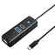 Orico PW3UR25-C3 černá, kabel 0,15 m / USB hub / 1x USB-A 3.0 / 1x USB-C 3.0 / RJ45 2.5G Ethernet