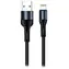 Colorway černá / Datový kabel / USB-A - Lightning / nylonový / 2,4 A / 1 m