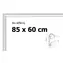 BFHM Hliníkový rám na puzzle 85x60 cm stříbrný / Rám na puzzle / Sklo 2 mm / Výška profilu 23 mm