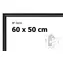BFHM Plastový rám na puzzle 60x50 cm černý / Rám na puzzle / sklo 2 mm / výška profilu 21 mm
