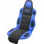Compass Potah sedadla RACE černo-modrý / Potah sedadla / gumové upevnění / vhodný pro boční airbag v opěradle