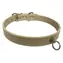 Huhubamboo Exclusive obojek béžový M / Obojek pro psy / 16 mm x 26-32 cm / Hovězí kůže