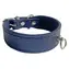 Huhubamboo Metal obojek modrý XS / Obojek pro psy / 24 mm x 22-27 cm / hovězí kůže