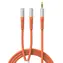 Orico AX2-10 oranžová / Redukce / Jack 3,5mm / sluchátka a mikrofon / 1 m