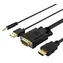 Orico XD-VATH černá / Kabel VGA na HDMI / USB audio / Full HD 60Hz / 5 m