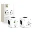 Tech-Protect PCL3x4 bílá / Zásuvkový blok / 3x Schuko / 2x USB-A / 2x USB-C
