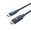 Choetech XCC-1068 modrá / Kabel USB-C (M) - USB-C (M) / PD 60W / displej s ukazatelem výkonu / 1,2 m