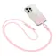 Tech-Protect C5S Rope růžová / Crossbody popruh na telefon / šňůrkový design