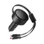 Orico Dual Stretch nabíječka do auta černá / Nabíječka do auta / 2x výsuvný kabel USB-C + Lightning / 60W