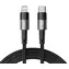 Tech-Protect UltraBoost šedá / Nabíjecí kabel USB-C - Lightning / PD 20W / 3A / 2 m