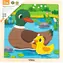 VIGA Dřevěné puzzle Kachničky / 9 dílků / Pro nejmenší / 19,5 x 19,5 cm
