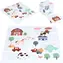 ECOTOYS Pěnové podlahové puzzle Farma / 21 dílků / 90,5 x 90,5 cm / od 3 let