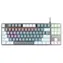 Rampage Snug bílo-šedá / Herní klávesnice / mechanická / KRGD Blue / RGB / drátová
