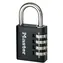 Master Lock Kombinační visací zámek 40 mm černo-stříbrný / Visací zámek / 4 číslice / Hliníkové tělo