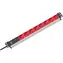 Brennenstuhl Alu-Line černá/červená / Napájecí lišta / 19" / 8x zásuvka / vypínač / 10 A / 2m kabel