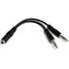 StarTech adaptér headset 3,5mm na 2x 3,5mm černá / Adaptér / F/M / 0,13 m