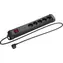 Lanberg SP1 černá / Prodlužovací přívod s přepěťovou ochranou / 5 zásuvek / 1,5 m / 230 V
