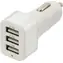 Compass zástrčka do autozásuvky 3x USB bílá / Nabíjecí adaptér / 12/24 V / 3x USB / 5V 2100 mA