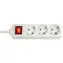 Lindy bílá / Prodlužovací přívod / 3 zásuvky Schuko / vypínač / 3500 W