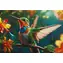 INTERDRUK Puzzle Colorful Nature: Kolibřík / 250 dílků / 48 × 33 cm
