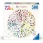 RAVENSBURGER Kulaté puzzle Circle of Colors: Ptáci / 500 dílků