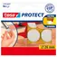 Tesa Protect plstěné podložky 26 mm bílé / Plstěné podložky pod nábytek / Kulaté / Samolepicí / 9 ks