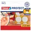 TESA Protect plstěný kluzák kulatý hnědý / O 22 mm / Samolepicí plsť / 12 ks
