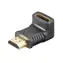 OEM Redukce HDMI A(M)-A(F) lomená dolů / Redukce / pozlacené konektory