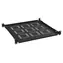 Solarix Police 19" 450mm černá / Police do racku / 1U / hloubka 450mm / úchyt na přední i zadní lišty / nosnost 40kg