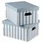 COMPACTOR Sada 2 ks úložných krabic MARINIERE modrý pruh / Karton / 40 x 31 x v.21 cm
