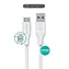 eSTUFF INFINITE (GRS) bílá / Kabel / USB-C - USB-A / 1 m / 60 W / GRS recyklovaný plast