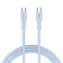 Canyon OnWire CCAP60CL modrá / Nabíjecí kabel / USB-C – USB-C / opletený / 60W PD / 480 Mbps / 1 m