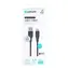 eSTUFF INFINITE (GRS) černá / Kabel / USB-C - USB-A / 1 m / 60 W / GRS recyklovaný plast