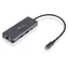 eSTUFF USB-C Hub 6 v 1 šedá / HDMI 4K60Hz / RJ-45 Gigabit / 2x USB-A 3.1 / USB-C PD 100W