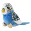 TEDDIES Plyšová andulka vlnkovaná modrá / 13 cm / od 0 měsíců