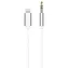AUX kabel Lightning - 3,5mm jack stříbrná / Audio kabel / pro Apple iPhone