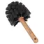 SIXTOL Car Detailing Wood Brush 1 černá / Kulatý kartáč na čištění kola a motorky / bukové dřevo / průměr 13,5 cm